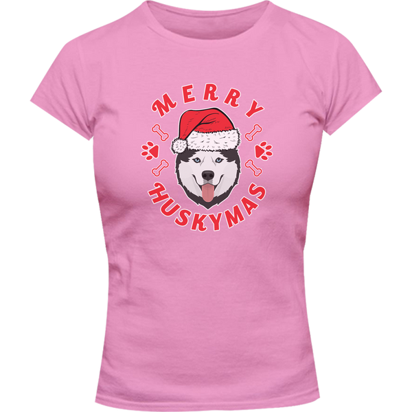 Merry Huskymas - Ladies Slim Fit Tee