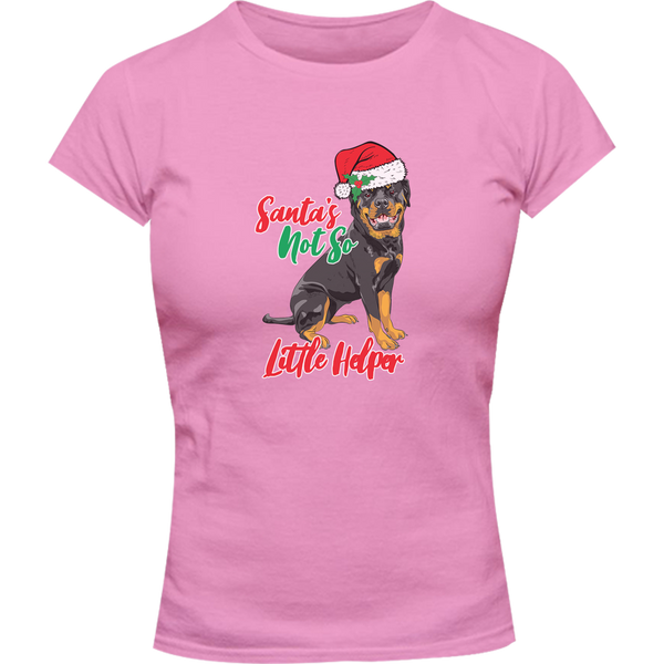 Santa's Not So Little Helper - Ladies Slim Fit Tee