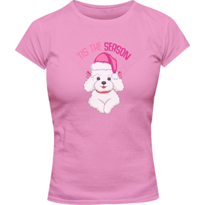 Poodle 'Tis The Season - Ladies Slim Fit Tee