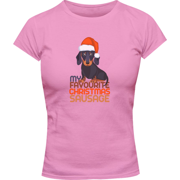 My Favourite Christmas Sausage - Ladies Slim Fit Tee