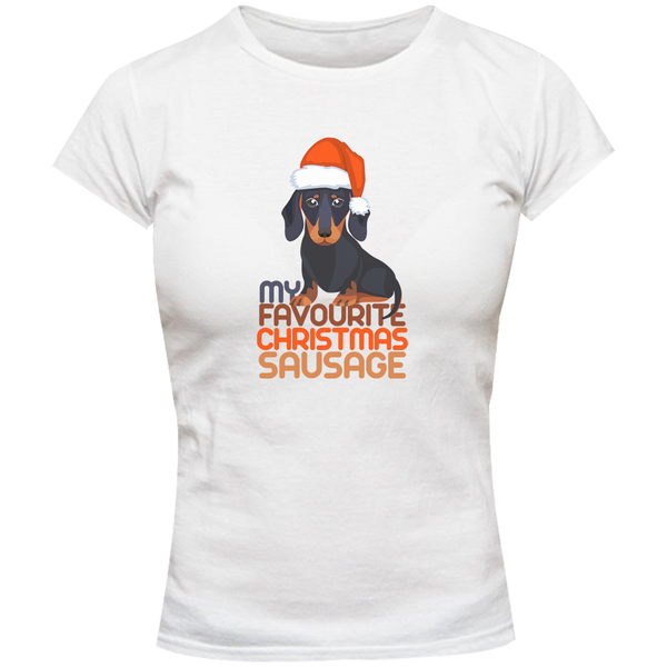 My Favourite Christmas Sausage - Ladies Slim Fit Tee