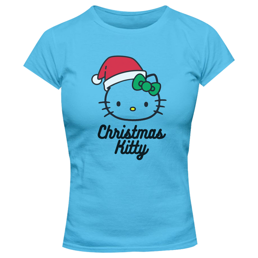 Christmas Kitty - Ladies Slim Fit Tee