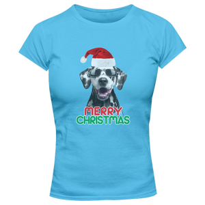 Dalmatian Merry Christmas - Ladies Slim Fit Tee