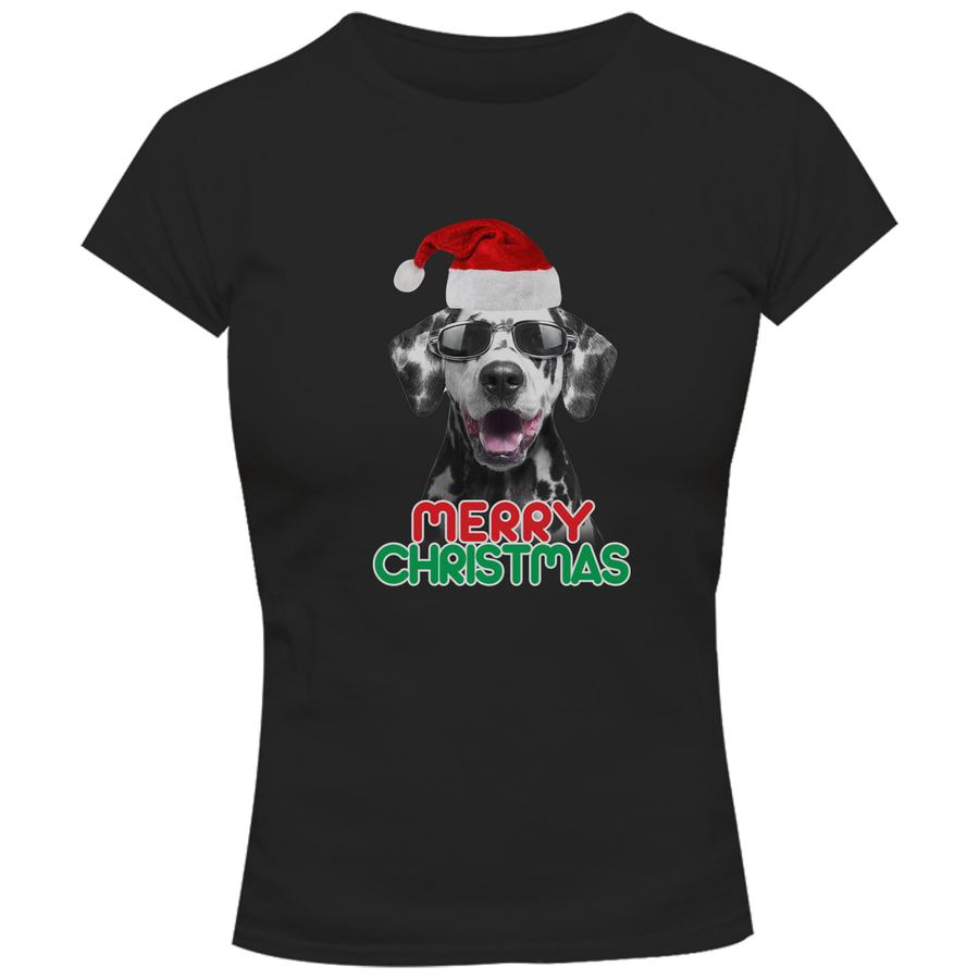 Dalmatian Merry Christmas - Ladies Slim Fit Tee