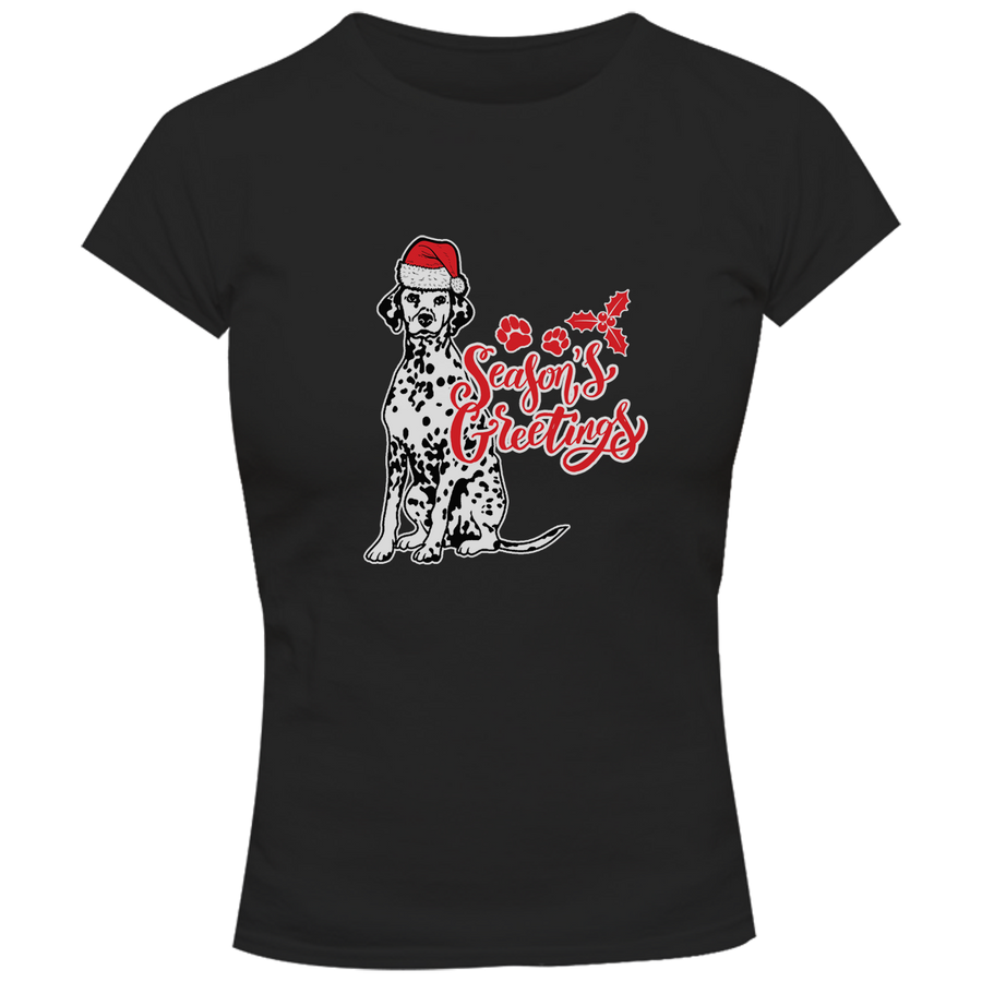 Dalmatian Season's Greetings - Ladies Slim Fit Tee