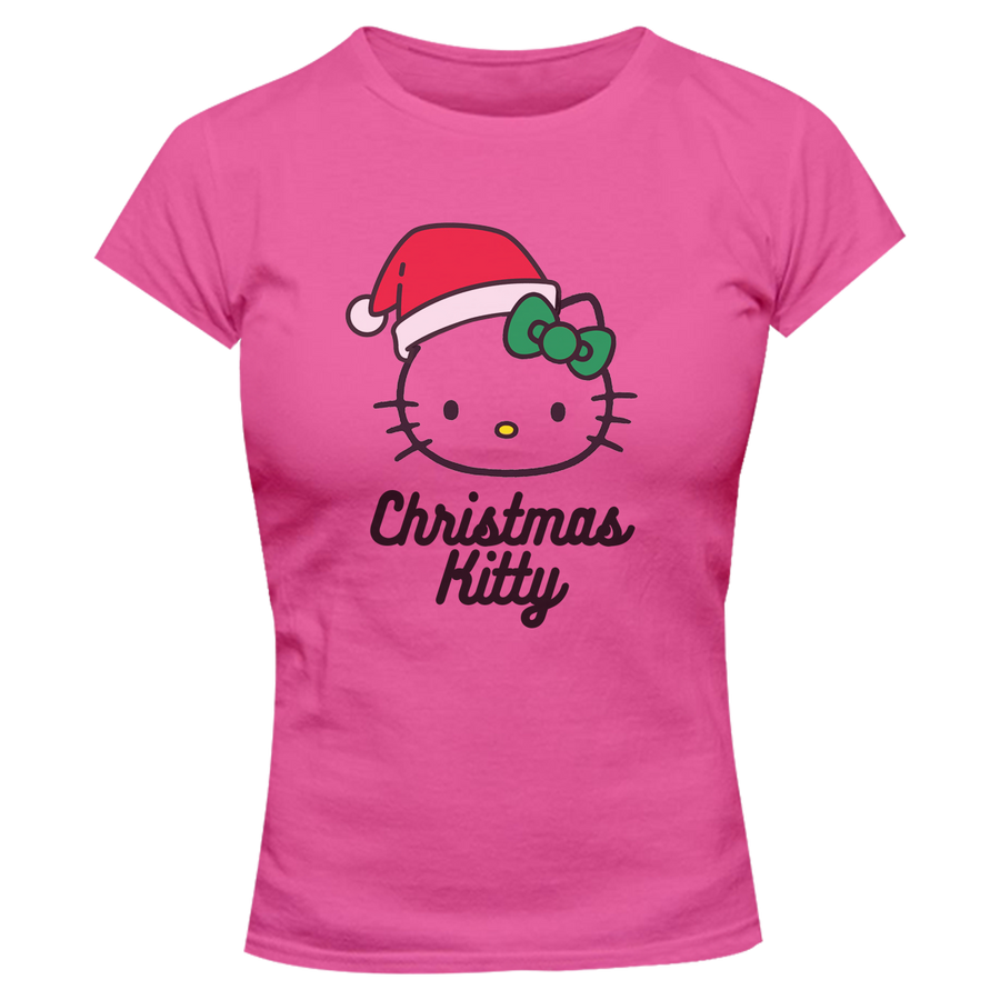 Christmas Kitty - Ladies Slim Fit Tee