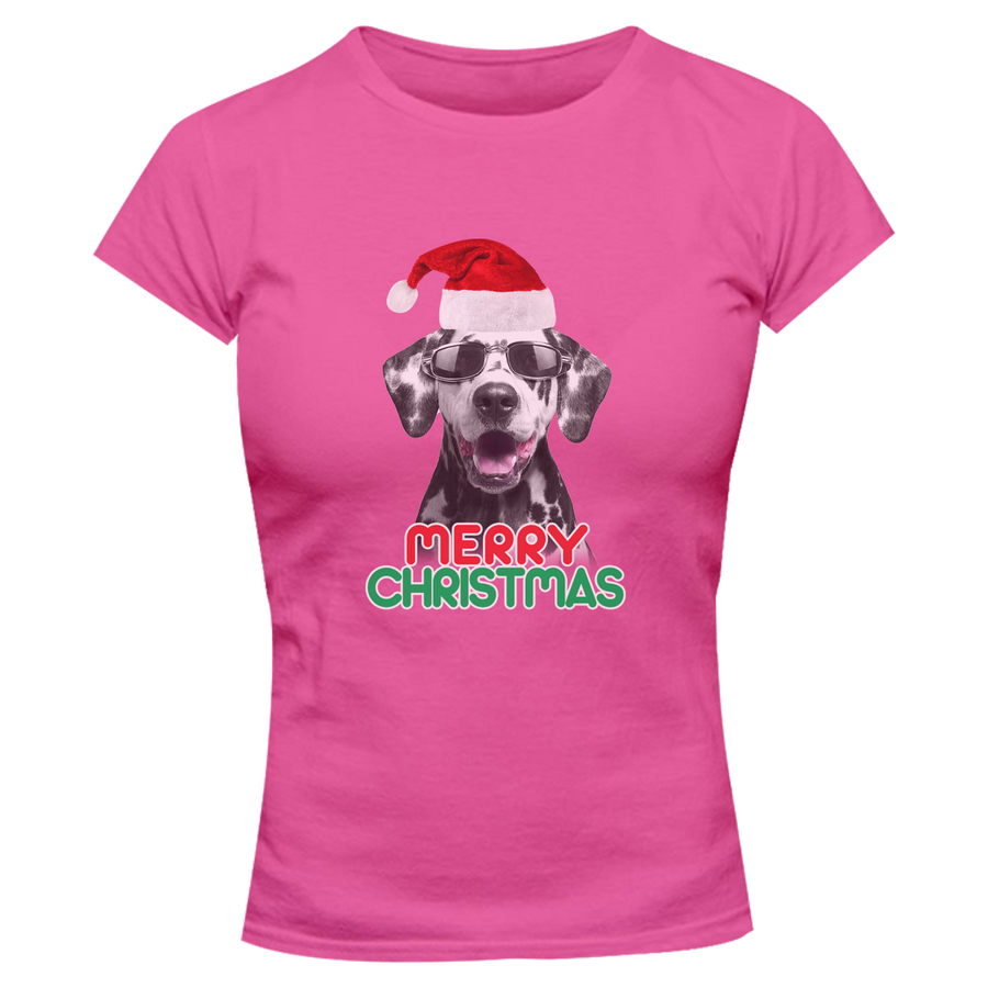 Dalmatian Merry Christmas - Ladies Slim Fit Tee