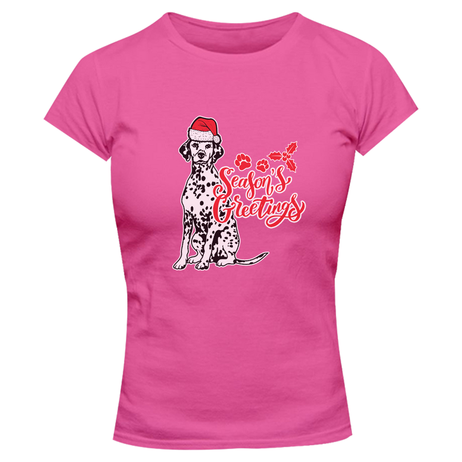 Dalmatian Season's Greetings - Ladies Slim Fit Tee