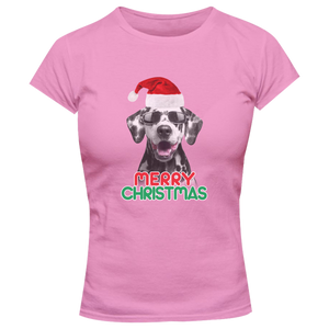 Dalmatian Merry Christmas - Ladies Slim Fit Tee