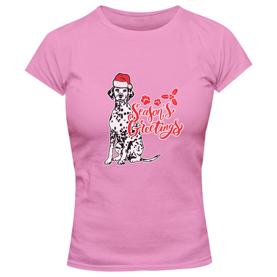 Dalmatian Season's Greetings - Ladies Slim Fit Tee